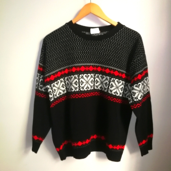 Vintage Sweaters - VINTAGE Fair Isles Christmas Crewneck Sweater